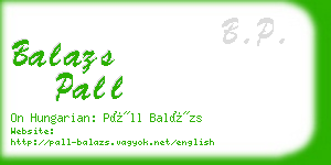 balazs pall business card